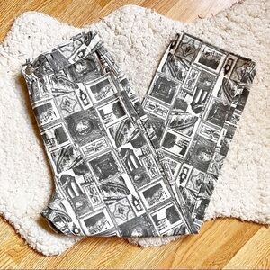 Glassons Recycled Venice Print Super High Rise Straight Mom Jeans Size 12